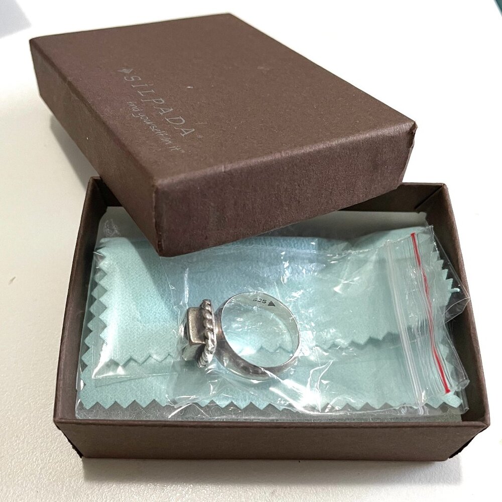 Silpada Sterling Silver Cubic Zirconia Ring Size 6-Stunning! - Picture 7 of 7